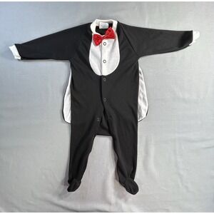 Vintage Kessler Snapshots Tuxedo‎ one piece baby 12month/Large 19-24lbs